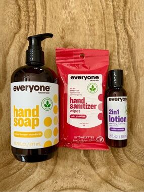 Everyone Hand Soap, Hand Sanitizer Wipes & 2in1 Lotion Set
